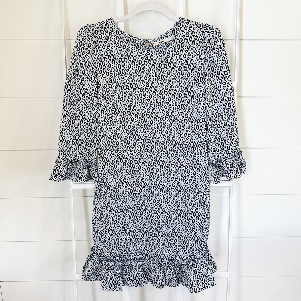 Mi Ami satin leopard print dress